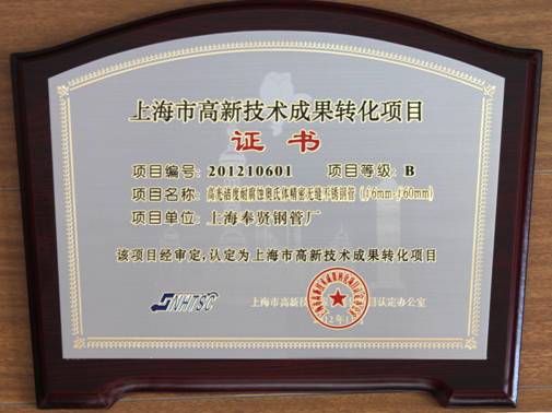 上海市高新技术转化项目